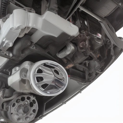 The undercarriage and all-wheel-drive system components of a Dodge Charger.