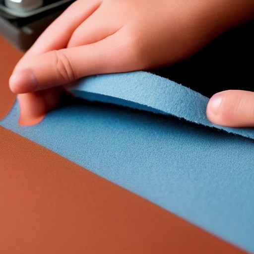 Applying soft felt tape to a plastic trim piece to eliminate interior rattles.